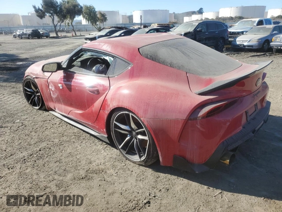 2022 Toyota Supra 3.0 z VIN WZ1DB0C04NW046282, wystawiony jako Copart lot #80995874 z przebiegiem 32 087 mil mil oraz Szkoda całkowita • Salvage title. Historia ofert i sprzedaży dostępna na DreamBid. Obrazek 2.
