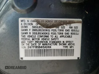 2004 Honda Pilot EX with VIN 2HKYF18564H542414, listed as a Copart auction lot 50727645 with 173,868 mi miles and Salvage Title. Bid and sale history available at DreamBid. Image 13.