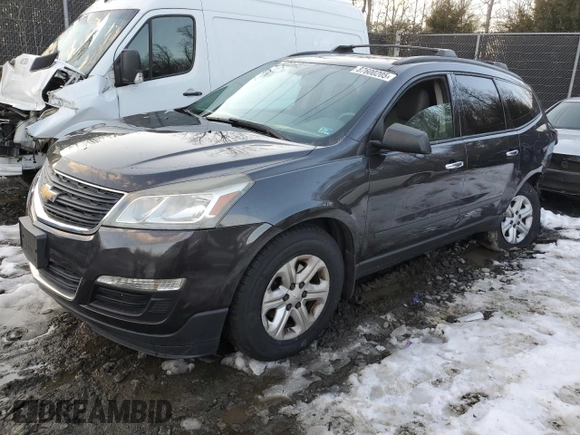 2015 Chevrolet Traverse LS z VIN 1GNKVFKD6FJ262516, wystawiony jako Copart lot #87600205 z przebiegiem 140 577 mil mil oraz Szkoda całkowita • Salvage title. Historia ofert i sprzedaży dostępna na DreamBid. Obrazek 1.
