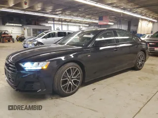 2021 Audi A8 with VIN WAU8EAF87MN026527, listed as a Copart auction lot 77295413 with 7,276 mi miles. Bid and sale history available at carsss.com. Image 1.