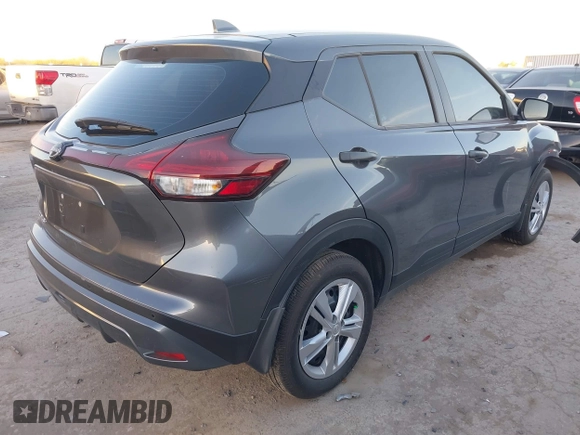 2024 Nissan Kicks S with VIN 3N1CP5BV8RL594399, listed as a IAAI auction lot 41797405 with 4,596 mi miles. Bid and sale history available at carsss.com. Image 4.