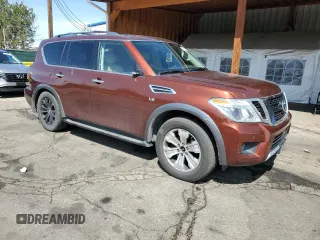 2018 Nissan Armada Platinum with VIN JN8AY2NE9J9734988, listed as a Copart auction lot 51811715 with 113,748 mi miles and Salvage Title. Bid and sale history available at carsss.com. Image 4.