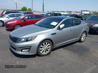 2015 Kia Optima EX with VIN 5XXGN4A75FG444341, listed as a IAAI auction lot 42738557 with 140,714 mi miles and . Bid and sale history available at DreamBid. Image 2.
