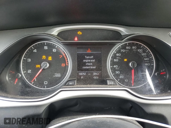 2016 Audi A4 Premium with VIN WAUAFAFL0GN010631, listed as a Copart auction lot 51249325 with 108,752 mi miles and Salvage Title. Bid and sale history available at carsss.com. Image 9.