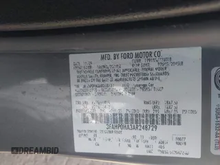 2010 Ford Fusion SE with VIN 3FAHP0HA3AR248729, listed as a IAAI auction lot 42030832 with 113,972 mi miles. Bid and sale history available at carsss.com. Image 9.