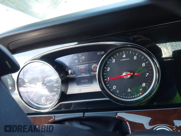 2019 Mercedes-Benz E-Class E 300 with VIN WDDZF4KB8KA624403, listed as a IAAI auction lot 40979733 with 76,496 mi miles. Bid and sale history available at carsss.com. Image 7.