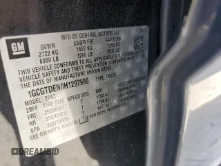 2017 Chevrolet Colorado 4WD Z71 with VIN 1GCGTDEN0H1297990, listed as a Copart auction lot 60800055 with 87,321 mi miles and Salvage title. Bid and sale history available at DreamBid. Image 12.