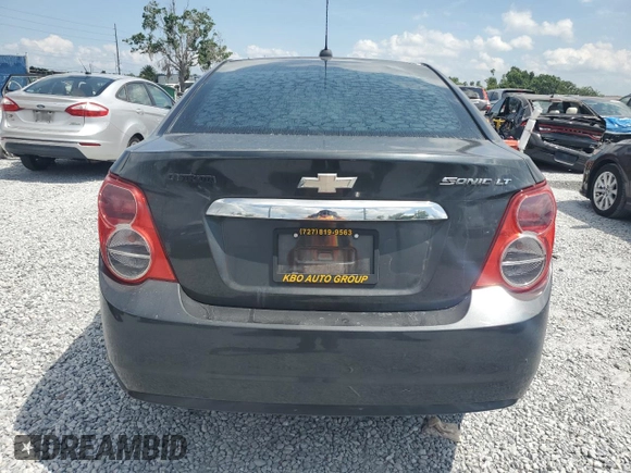 2015 Chevrolet Sonic LT with VIN 1G1JC5SH9F4122040, listed as a Copart auction lot 57750345 with 120,249 mi miles and Salvage title. Bid and sale history available at DreamBid. Image 6.