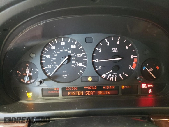 2003 BMW 5 Series 530iA with VIN WBADT63463CK33780, listed as a Copart auction lot 75739024 with 201,366 mi miles and Clean Title. Bid and sale history available at carsss.com. Image 9.
