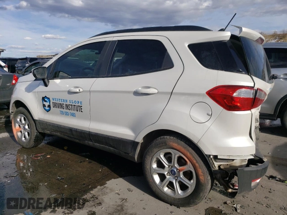 2020 Ford EcoSport SE with VIN MAJ6S3GL9LC322392, listed as a Copart auction lot 46105825 with 37,350 mi miles and Salvage Title. Bid and sale history available at DreamBid. Image 2.