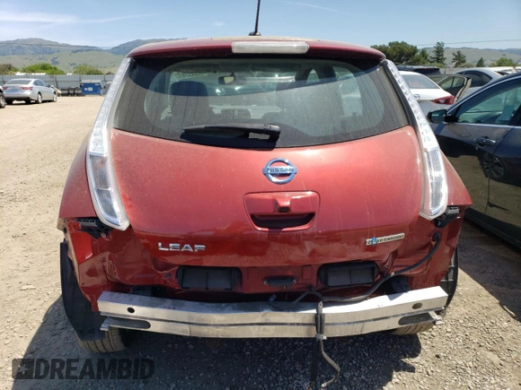 2015 Nissan LEAF SV with VIN 1N4AZ0CPXFC308356, listed as a Copart auction lot 52043783 with 71,353 mi miles. Bid and sale history available at carsss.com. Image 6.