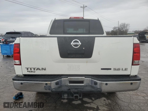 2009 Nissan Titan LE with VIN 1N6BA07D29N307293, listed as a Copart auction lot 42813355 with 259,046 mi miles and Salvage Title. Bid and sale history available at carsss.com. Image 6.