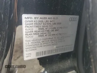 2023 Audi Q8 Premium Plus z VIN WA1EVBF19PD023387, wystawiony jako Copart lot #53536155 z przebiegiem 26 483 mil mil oraz Szkoda całkowita • Salvage title. Historia ofert i sprzedaży dostępna na DreamBid. Obrazek 13.