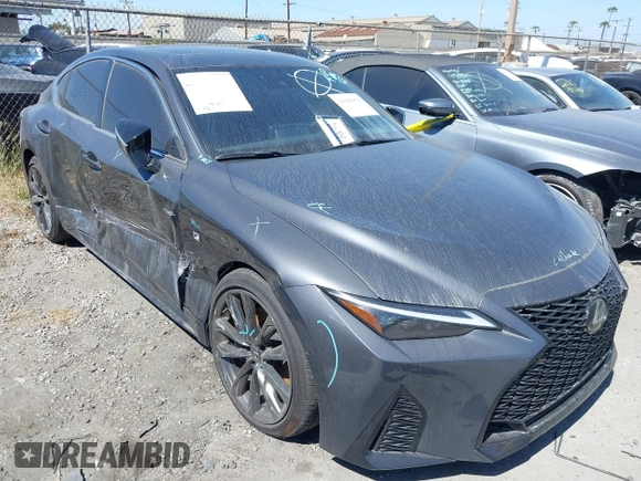 2024 Lexus IS 350 F Sport z VIN JTHGZ1B28R5080302, wystawiony jako IAAI lot #41646854 z przebiegiem 4 810 mil mil oraz . Historia ofert i sprzedaży dostępna na DreamBid. Obrazek 1.
