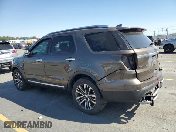 2016 Ford Explorer Platinum z VIN 1FM5K8HT1GGD01970, wystawiony jako Copart lot #65010965 z przebiegiem 66 553 mil mil oraz Szkoda całkowita • Salvage title. Historia ofert i sprzedaży dostępna na DreamBid. Obrazek 2.