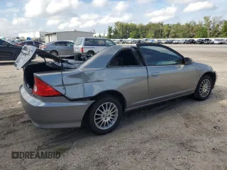 2005 Honda Civic Cpe EX with VIN 1HGEM22955L013500, listed as a Copart auction lot 73662134 with 214,157 mi miles and Salvage Title. Bid and sale history available at carsss.com. Image 3.
