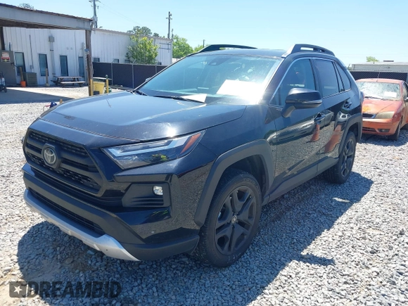 2023 Toyota RAV4 Adventure with VIN 2T3J1RFVXPW375604, listed as a IAAI auction lot 42045010 with 80,674 mi miles. Bid and sale history available at carsss.com. Image 2.