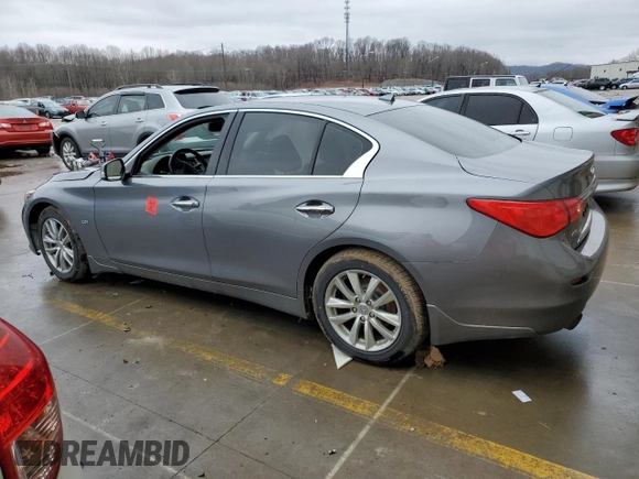 2017 Infiniti Q50 2.0t Premium with VIN JN1CV7AR5HM682420, listed as a Copart auction lot 43819665 with 117,620 mi miles and Salvage Title. Bid and sale history available at carsss.com. Image 2.