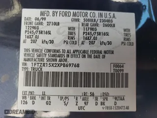 1999 Ford Ranger XLT with VIN 1FTZR15X2XPB69768, listed as a Copart auction lot 47294495 with 138,266 mi miles and Salvage Title. Bid and sale history available at carsss.com. Image 12.