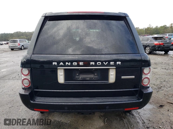 2012 Land Rover Range Rover SC with VIN SALMF1E46CA368272, listed as a Copart auction lot 78588034 with 124,179 mi miles and Salvage title. Bid and sale history available at DreamBid. Image 6.