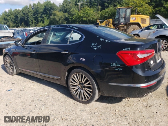 2015 Kia Cadenza Premium with VIN KNALN4D79F5180889, listed as a Copart auction lot 68486404 with 106,196 mi miles and Salvage Title. Bid and sale history available at carsss.com. Image 2.