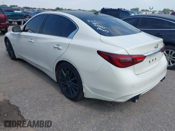 2019 Infiniti Q50 Luxe with VIN JN1EV7AP4KM510863, listed as a IAAI auction lot 42251042 with 54,156 mi miles and . Bid and sale history available at DreamBid. Image 3.