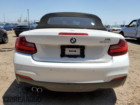 2016 BMW 2 Series 228i with VIN WBA1K9C54GV322418, listed as a Copart auction lot 51099483 with 105,804 mi miles. Bid and sale history available at carsss.com. Image 6.