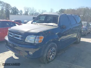 2003 Toyota Sequoia Limited with VIN 5TDBT48AX3S199046, listed as a IAAI auction lot 41853140 with 170,958 mi miles. Bid and sale history available at carsss.com. Image 2.