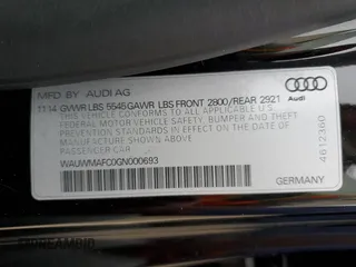 2016 Audi A7 3.0 TDI Premium Plus with VIN WAUWMAFC0GN000693, listed as a Copart auction lot 46847064 with 22,032 mi miles. Bid and sale history available at carsss.com. Image 12.