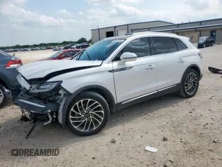 2019 Lincoln Nautilus Reserve with VIN 2LMPJ6L96KBL26217, listed as a Copart auction lot 59633715 with 77,708 mi miles and Salvage title. Bid and sale history available at DreamBid. Image 1.