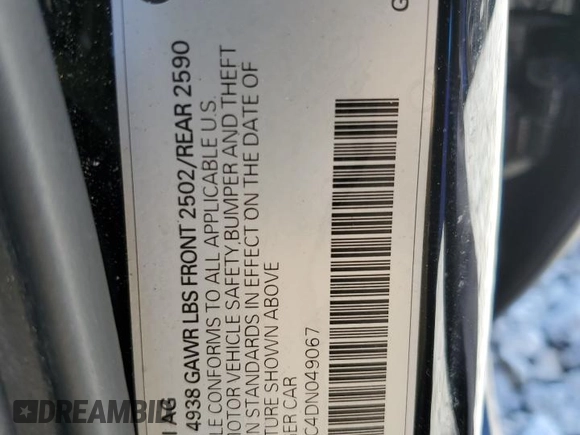 2013 Audi A6 Premium Plus with VIN WAUDFAFC4DN049067, listed as a Copart auction lot 55637955 with 61,964 mi miles and Salvage title. Bid and sale history available at DreamBid. Image 13.