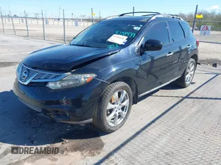 2012 Nissan Murano LE with VIN JN8AZ1MU9CW106465, listed as a IAAI auction lot 41758439 with 136,480 mi miles. Bid and sale history available at carsss.com. Image 2.