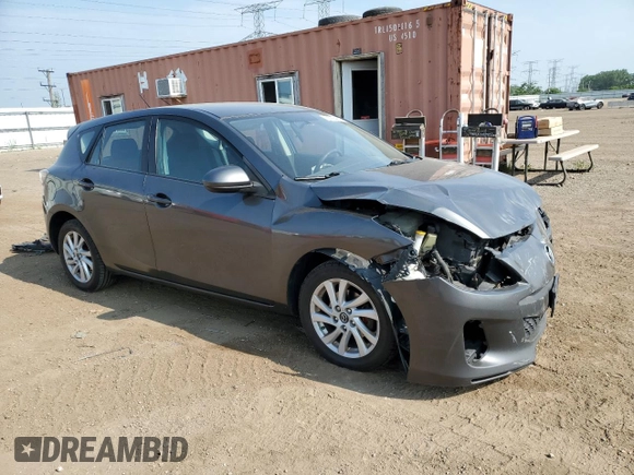 2013 Mazda 3 i Touring with VIN JM1BL1L74D1735434, listed as a Copart auction lot 60664325 with 458,686 mi miles and Salvage title. Bid and sale history available at DreamBid. Image 4.