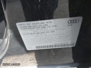 2017 Audi Q5 Premium Plus with VIN WA1L2AFP7HA013524, listed as a IAAI auction lot 41340866 with 142,273 mi miles. Bid and sale history available at carsss.com. Image 9.