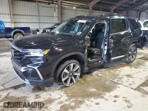 2025 Honda Pilot Elite with VIN 5FNYG1H89SB073869, listed as a Copart auction lot 87856445 with 2,966 mi miles and Salvage Title. Bid and sale history available at DreamBid. Image 1.