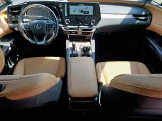 2023 Lexus RX 350 with VIN JTJCHMAA7P2002344, listed as a Copart auction lot 58018015 with 18,551 mi miles and Salvage title. Bid and sale history available at DreamBid. Image 8.