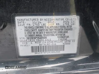2017 Nissan Versa SV with VIN 3N1CN7AP1HL826585, listed as a IAAI auction lot 42355161 with 133,654 mi miles and . Bid and sale history available at DreamBid. Image 9.