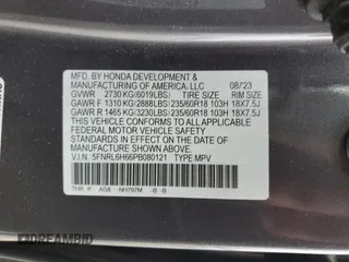 2023 Honda Odyssey EX-L with VIN 5FNRL6H66PB080121, listed as a Copart auction lot 43962925 with Not Provided miles and Salvage Title. Bid and sale history available at carsss.com. Image 15.