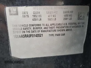 2015 Cadillac ATS Standard RWD z VIN 1G6AA5RA9F0143521, wystawiony jako Copart lot #82045854 z przebiegiem 106 089 mil mil oraz Szkoda całkowita • Salvage title. Historia ofert i sprzedaży dostępna na DreamBid. Obrazek 13.
