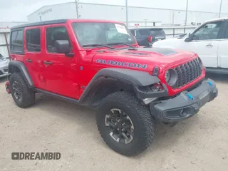 2024 Jeep Wrangler Rubicon with VIN 1C4RJXR64RW269293, listed as a IAAI auction lot 41955670 with 20,110 mi miles and . Bid and sale history available at DreamBid. Image 1.