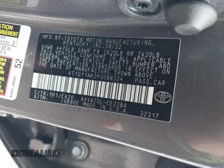 2023 Toyota Camry SE z VIN 4T1G11AK2PU088324, wystawiony jako IAAI lot #42173302 z przebiegiem 72 239 mil mil oraz . Historia ofert i sprzedaży dostępna na DreamBid. Obrazek 9.