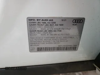 2022 Audi e-tron Premium Plus with VIN WA1LAAGEXNB013894, listed as a Copart auction lot 71918322 with 0 mi miles. Bid and sale history available at carsss.com. Image 13.