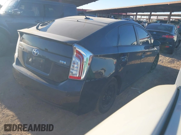 2013 Toyota Prius One with VIN JTDKN3DU4D1625364, listed as a IAAI auction lot 41350022 with 86,299 mi miles. Bid and sale history available at carsss.com. Image 4.
