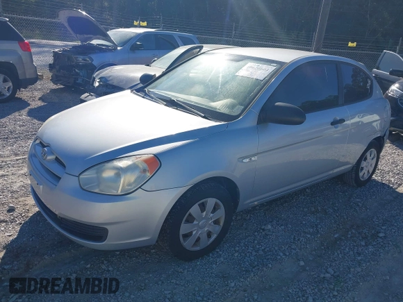 2007 Hyundai Accent GS with VIN KMHCM36C47U003261, listed as a IAAI auction lot 40883034 with 108,725 mi miles. Bid and sale history available at carsss.com. Image 2.