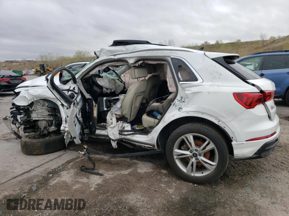 2022 Audi Q3 S line Premium Plus with VIN WA1EECF32N1030039, listed as a Copart auction lot 54728825 with Not provided miles and Salvage title. Bid and sale history available at DreamBid. Image 2.