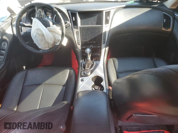 2015 Infiniti Q50 Premium with VIN JN1BV7AR1FM422217, listed as a Copart auction lot 77656424 with Not provided miles and Salvage title. Bid and sale history available at DreamBid. Image 8.