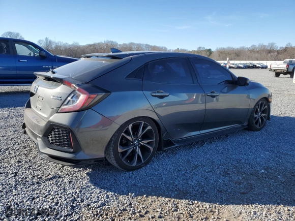 2018 Honda Civic Hatchback Sport Touring with VIN SHHFK7H91JU239123, listed as a Copart auction lot 46340125 with 100,016 mi miles and Salvage Title. Bid and sale history available at carsss.com. Image 3.