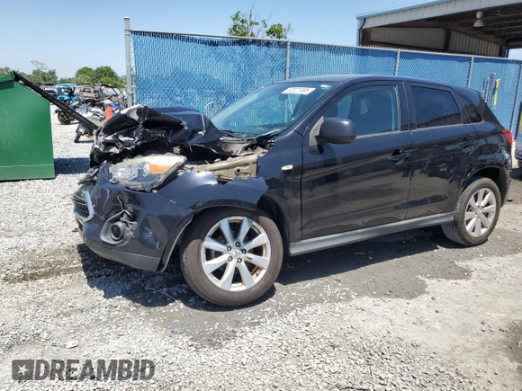 2014 Mitsubishi Outlander Sport ES with VIN 4A4AP3AU7EE016699, listed as a Copart auction lot 52827495 with 121,174 mi miles and Salvage Title. Bid and sale history available at carsss.com. Image 1.