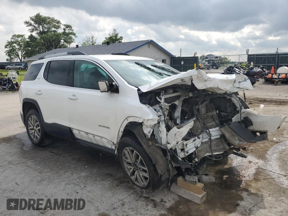 2018 GMC Acadia SLE z VIN 1GKKNSLAXJZ211380, wystawiony jako Copart lot #59950425 z przebiegiem Nie podano mil oraz Szkoda całkowita • Salvage title. Historia ofert i sprzedaży dostępna na DreamBid. Obrazek 4.