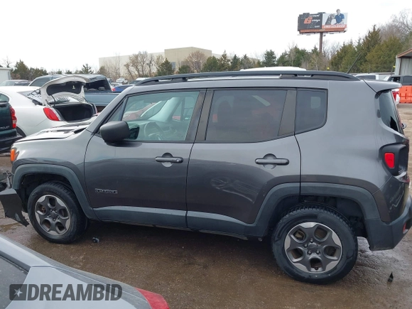 2017 Jeep Renegade Sport with VIN ZACCJBAB7HPE73406, listed as a IAAI auction lot 41721971 with 72,376 mi miles and . Bid and sale history available at carsss.com. Image 15.
